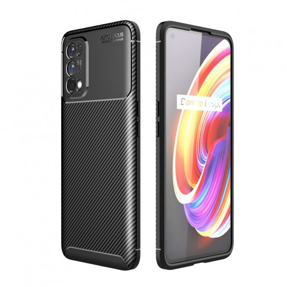 Realme 7 Pro Kılıf Focus Karbon Silikon Kılıf Esnek Kapak
