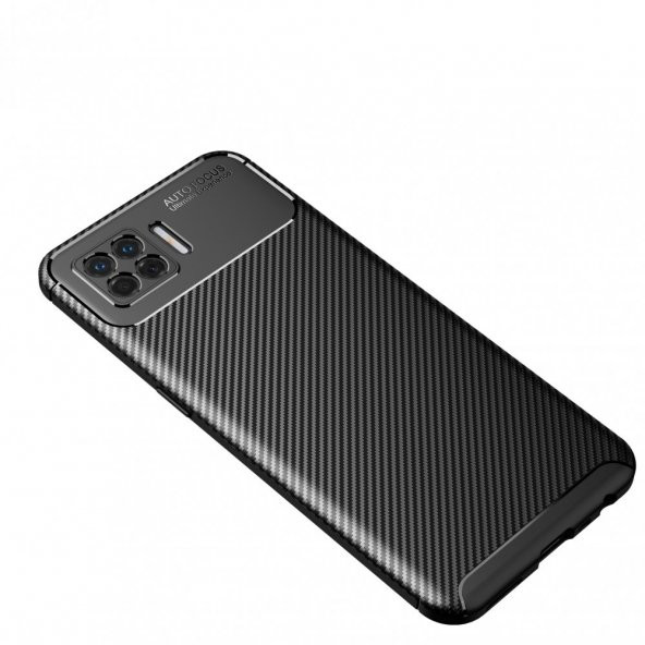 Oppo A73 Kılıf Focus Karbon Silikon Kılıf Esnek Kapak