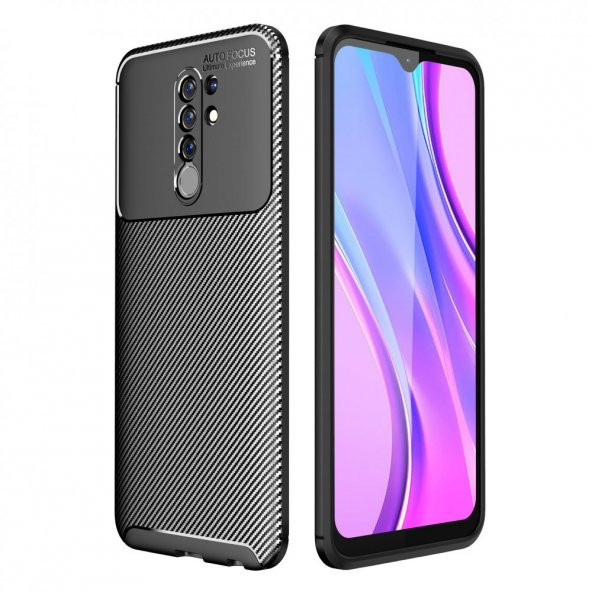 Xiaomi Redmi 9 Kılıf Focus Karbon Silikon Kılıf Esnek Kapak