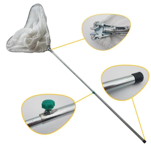 TAMSET Teleskobik Katlanır Balık Avı Kepçesi Metal Saplı