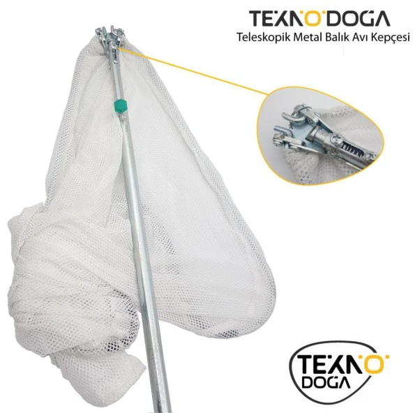 TAMSET Teleskobik Katlanır Balık Avı Kepçesi Metal Saplı - 2