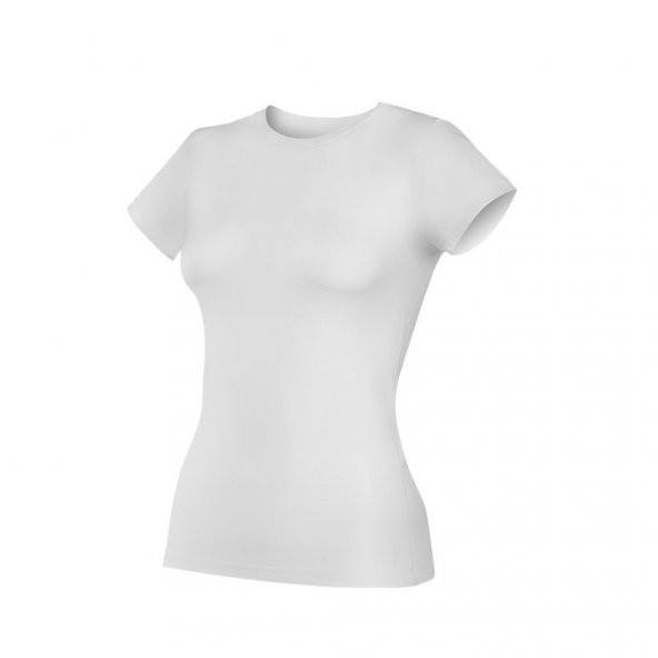 6 Adet Yıldız Bayan Likralı Kısa Kollu T-Shirt Fanila Beyaz 2140