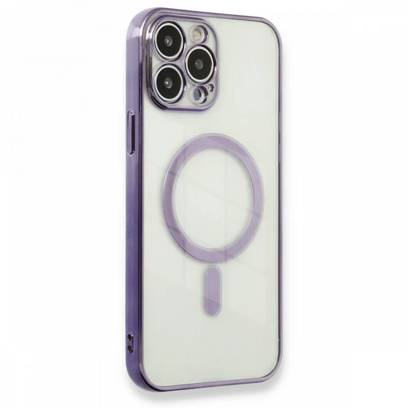 Logis İphone 14 Pro Max Kamera Korumalı Magsafe Kablosuz Şarj Uyumlu Renkli Şeffaf Kılıf - 4