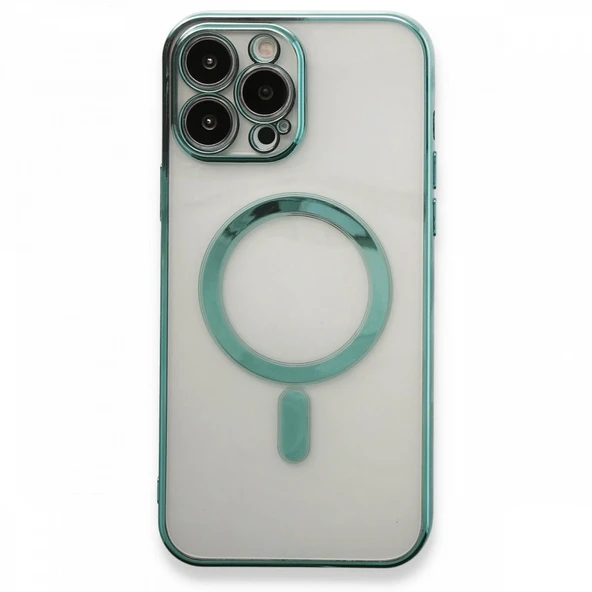 Logis İphone 14 Pro Max Kamera Korumalı Magsafe Kablosuz Şarj Uyumlu Renkli Şeffaf Kılıf - 5