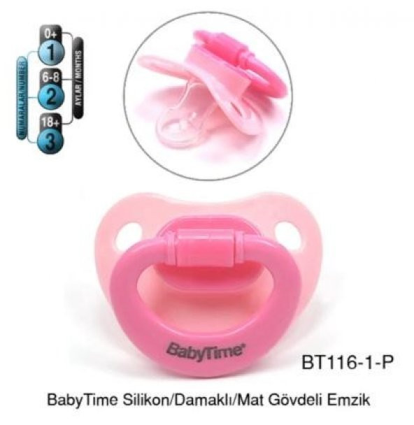 Babytime Emzik Silikon Damak Mat Govde  No2 (117) 8699943241179