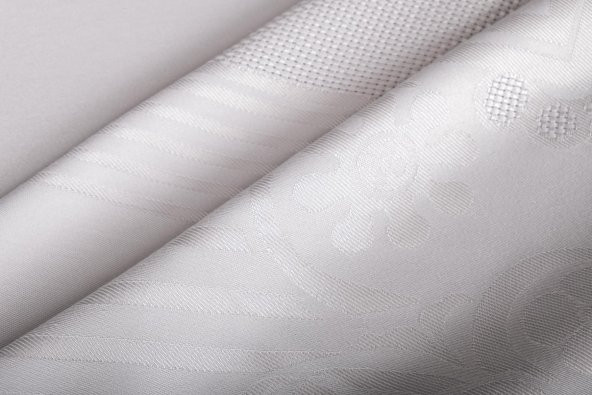 Finezza LidaLüx Jakar Bambu Kumaş Gri Masa Örtüsü 160x320 cm  - 1263 - 3