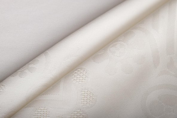 Finezza Lida Lüx Jakar Bambu Kumaş Krem Masa Örtüsü 160x320 cm  - 1266 - Resim 6