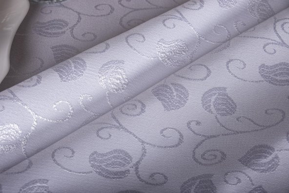 Finezza Duygu Jakar Kumaş Beyaz Sofra Tk. 8 Kşl. 160x230 cm 17 Prç.  - 1268 - 4