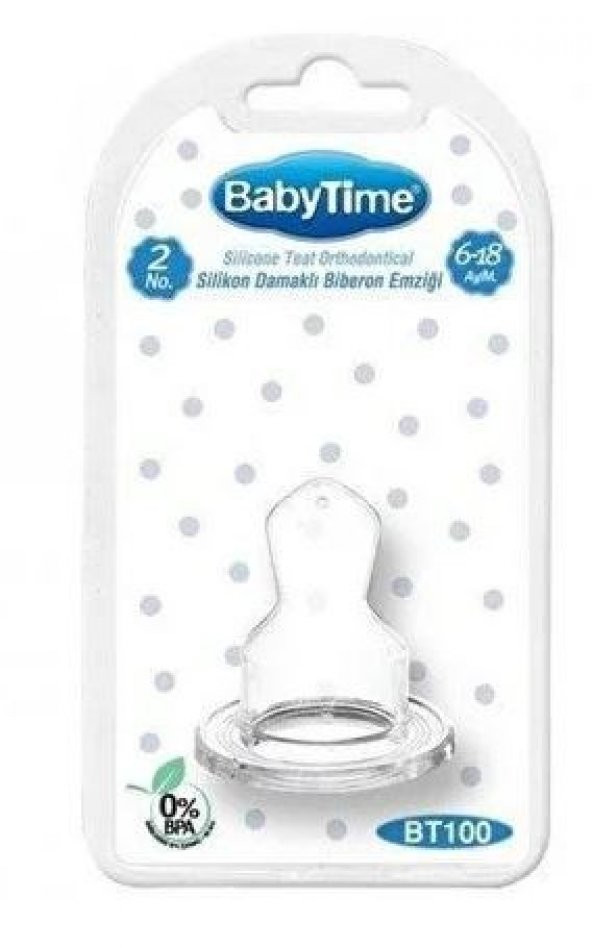 Babytime Biberon Emzik Damaklı Silikon No 2 (bt100) 8699943241001 - 2
