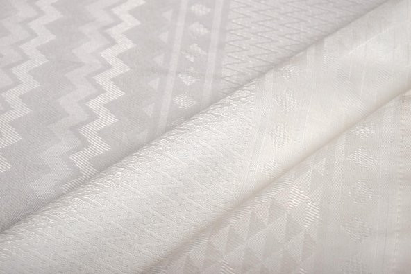 Finezza Ezgi Lüx Jakar Polycotton Krem Kumaş Masa Örtüsü 160x350 cm - 1272 - 4