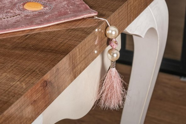 Finezza Clair KadifeNakışlı Runnerlı Pudra Salon Takımı 5 Parça - 1276 - 7