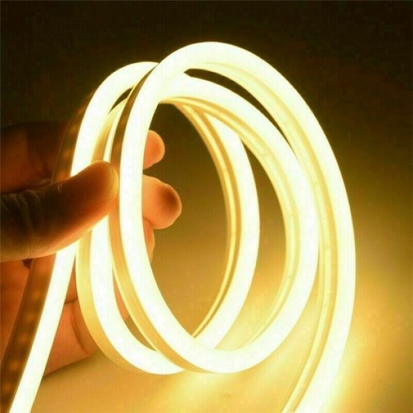 Neon LED Işık 4 Metre 220 Volt Tak Çalıştır Esnek Hortum Şerit LED Aydınlatma - 3