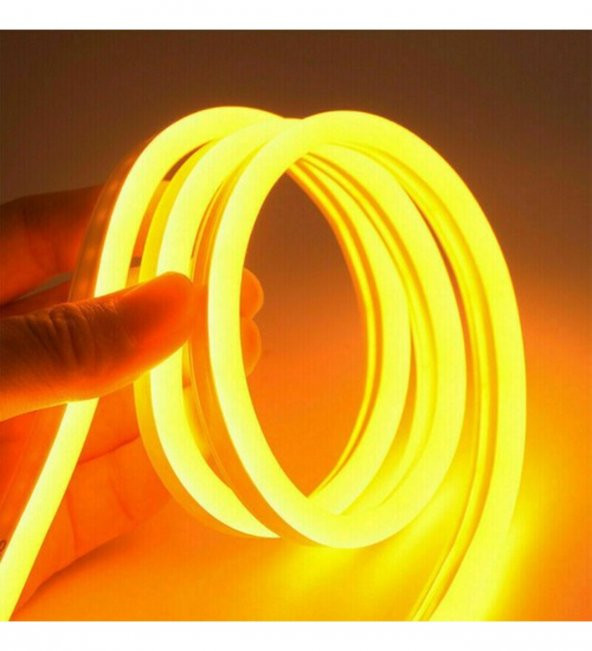 Neon LED Işık 5 Metre 220 Volt Tak Çalıştır Esnek Hortum Şerit LED Aydınlatma - 5