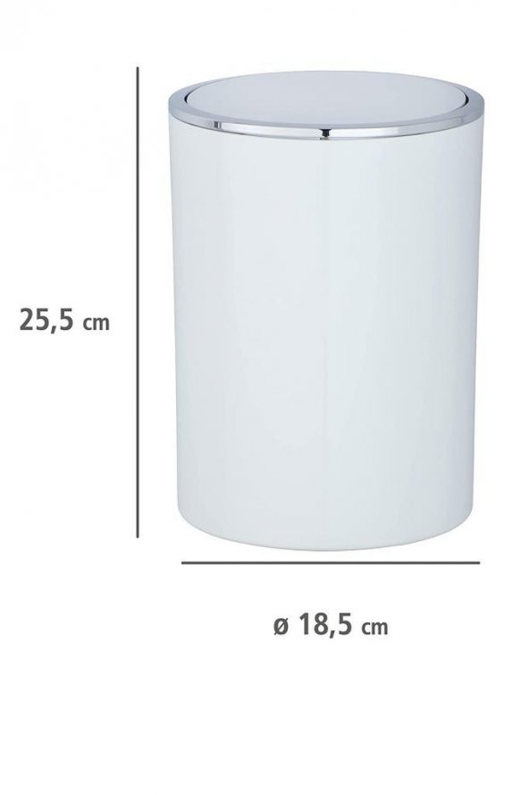Çöp kovası beyaz (İnca model) 25.5 x 18.5 cm - 3