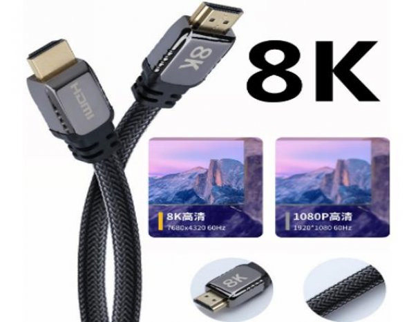 8K HDMI Ultra HD High Speed 48Gbps Kablo 1 Metre