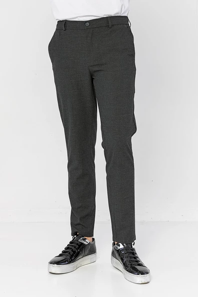 Erkek Relaxed Fit Beli Lastikli Bağcıklı Armürlü Likralı Rahat Jogger Pantolon - 9