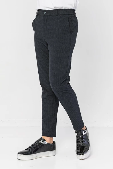Erkek Relaxed Fit Beli Lastikli Bağcıklı Armürlü Likralı Rahat Jogger Pantolon - 6