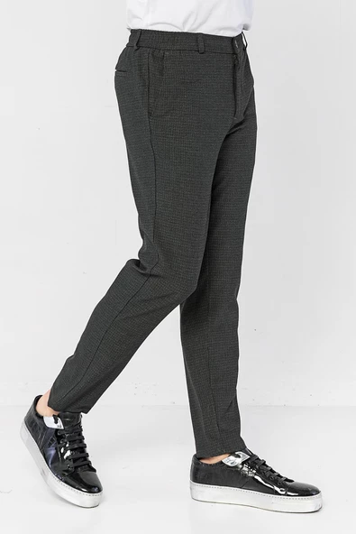 Erkek Relaxed Fit Beli Lastikli Bağcıklı Armürlü Likralı Rahat Jogger Pantolon - 11