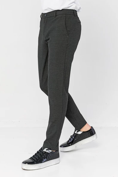 Erkek Relaxed Fit Beli Lastikli Bağcıklı Armürlü Likralı Rahat Jogger Pantolon - 10