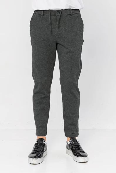 Erkek Relaxed Fit Beli Lastikli Bağcıklı Likralı Rahat Jogger Pantolon