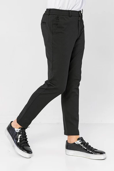 Erkek Relaxed Fit Beli Lastikli Bağcıklı Likralı Süper Rahat Jogger Pantolon - 5