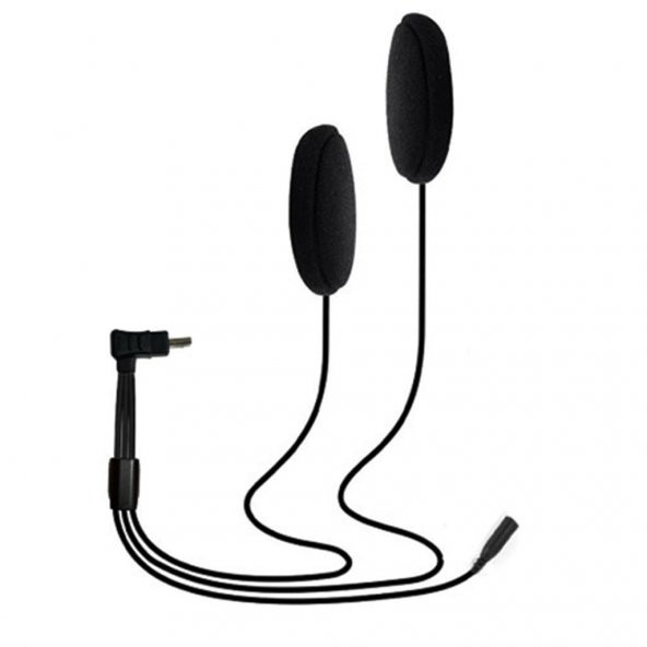 Knmaster KN2200 Motosiklet Kask İnterkom Bluetooth Intercom Kulaklık Seti Siyah - 4