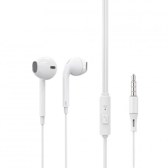 DVIP X7M 3.5MM Jack Girişli Mikrofonlu Kablolu Kulaklık Beyaz - 3