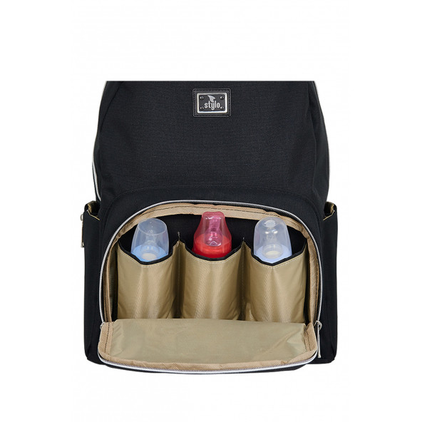 Stylo Duo Backpack Anne Bebek Bakım Sırt Çantası Siyah - 2