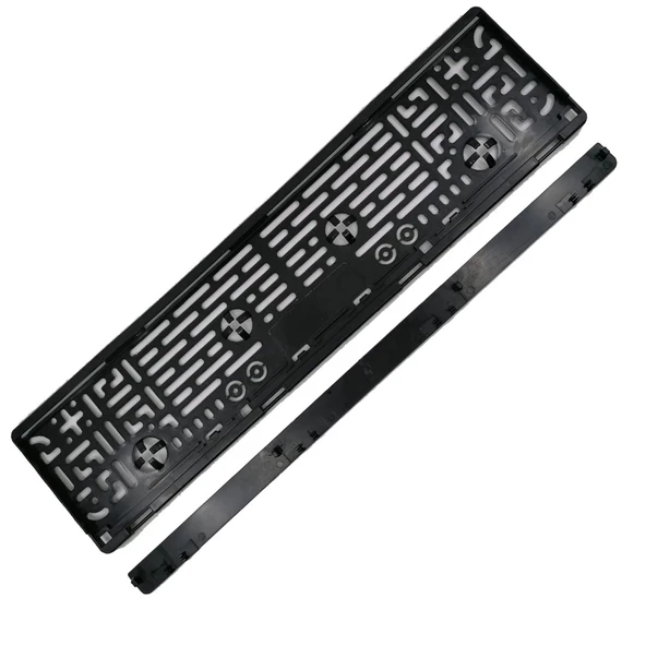 2 Adet Plakalık Parlak Siyah Boş - Çıtçıtlı Plaka Altı Siyah Renk - 3