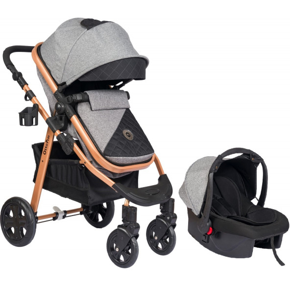 Ottoplus OP470 Travel Sistem Bebek Arabası Gri