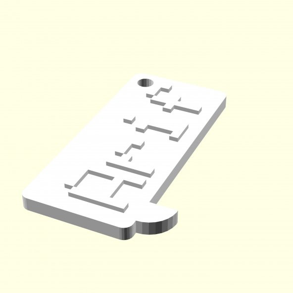 Arif Kişiye Özel Üretim Zincirsiz Anahtarlık Sevgiliye Eşe Hediyelik Tag Askı Organik Plastikten - 2