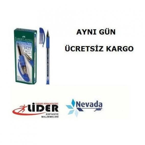 Faber Castell 1425 İğne Uçlu Tükenmez Kalem Kırmızı 10lu