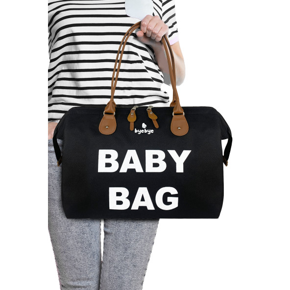 Byebye Baby Bag Anne Bebek Bakım Omuz Çantası ( Siyah )