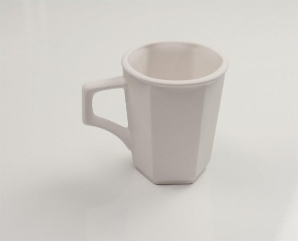 Köşeli Kupa | Seramik Bisküvi (Ham Ürün) ürün görseli