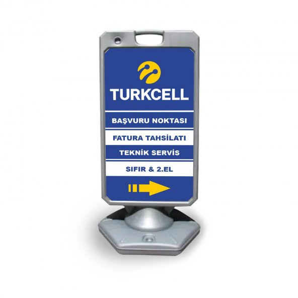 Turkcell   Reklam ve Yönlendirme Uyari Dubasi A Tabela Gri