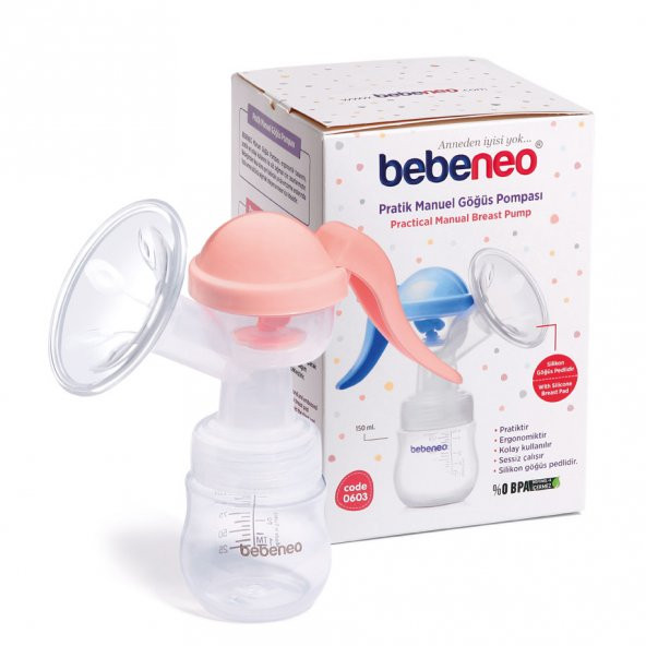 Pratik Manuel Göğüs Pompası - Silikon Göğüs Pedli Kullanışlı Rahat Kaliteli Göğüs Pompası - 4