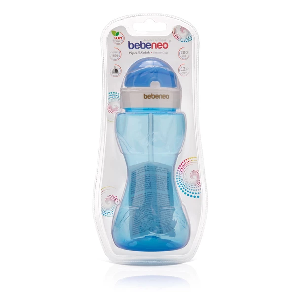 Pipetli Suluk Matara 300 ml - Pratik Kapaklı Pipetli Bebek Matarası - 5