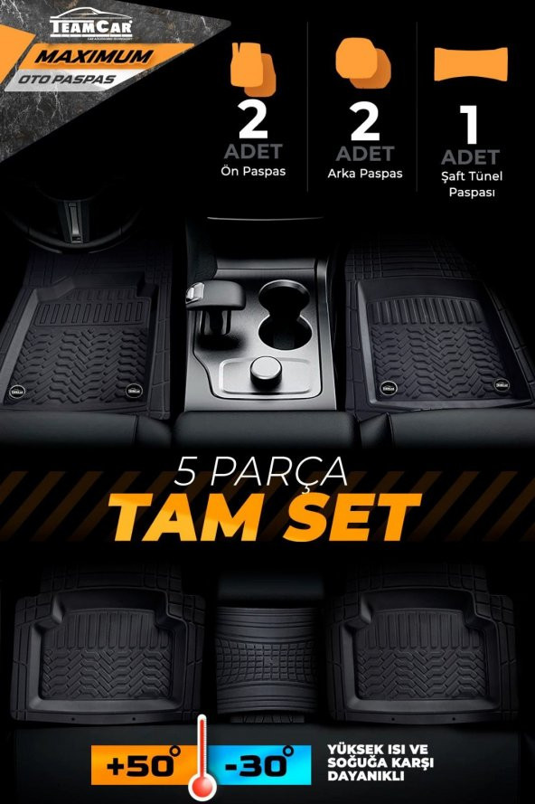 Maximum 4D Universal Havuzlu Paspas 5 Parça 1.Sınıf BEJ - 2