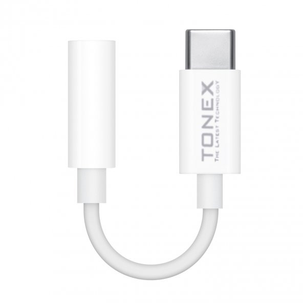Tonex AX-03 Type-C to 3.5mm Kulaklık Dönüştürücü Kablo Beyaz - 2
