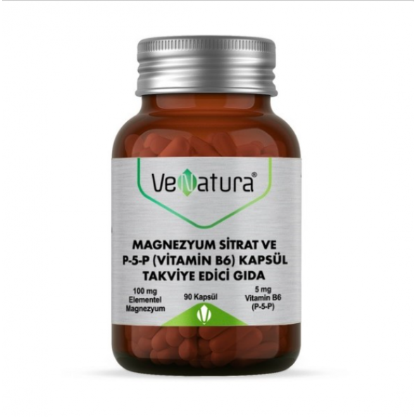 Venatura Magnezyum Sitrat ve P-5-P Vitamin B6 90 Kapsül