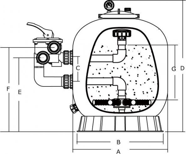 700 MM Plastik Kum Filtresi - 2