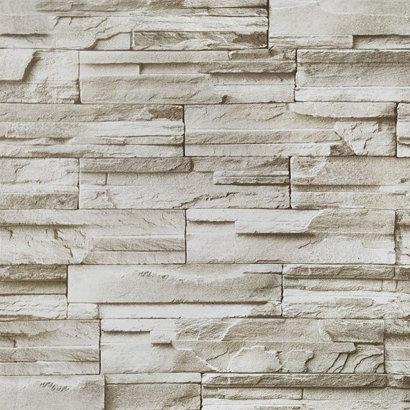 Sarı Tuğla Taş Desenli Kendinden Yapışkanlı 3D Duvar Raf Kapı Kaplama Kağıdı 3 Metre 60 Cm - 2