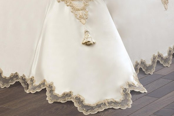 Finezza Hera Polyester Pamuk Krem Pike Takımı Çift Kişilik 6 Parça  - 1280 - 5