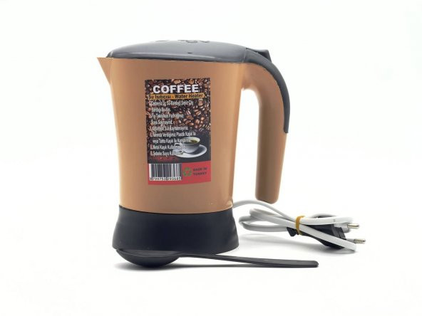 Kettle Elektrikli Mini Su Isıtıcı Kahve Makinesi karıştırıcı kaşık 600 Ml - 3