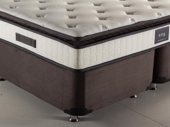 Niron King 90x190 cm Tam Ergonomik Pedli Lüks Yatak Tek Kişilik Orta Sert Özel Yatak - 4