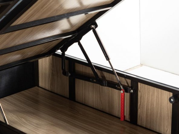 Niron Notte 100x200 Tek Kişilik Lüks Baza ve Başlık Seti Kaydırmaz Kumaşlı - 3