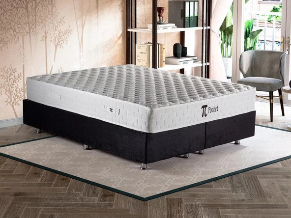 Pinotte Pi Pocket Çift Kişilik Lüks Full Ortopedik Paket Yaylı Yumuşak Yatak 200x200 cm ürün görseli