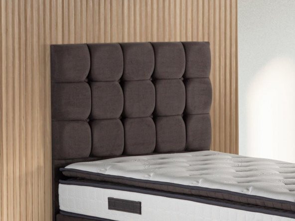 Niron Rama 100cm Tek Kişilik Başlık, Füme Soho Kumaş Yatak Başlığı - 2