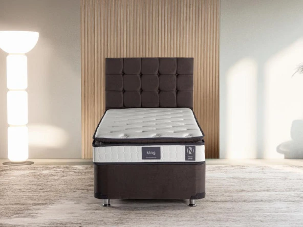Niron Rama Füme Baza Ve Başlık Seti, Tek Kişilik 120x200 cm Baza Ve Başlık Takımı - 6
