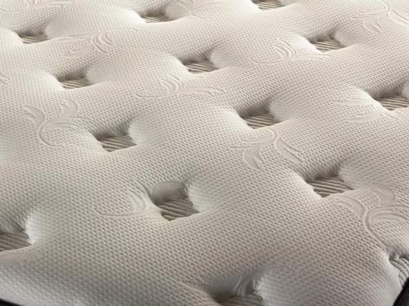 Niron King Yatak Seti 100x200 Tek Kişilik Yatak Baza Başlık Takımı Füme - 7